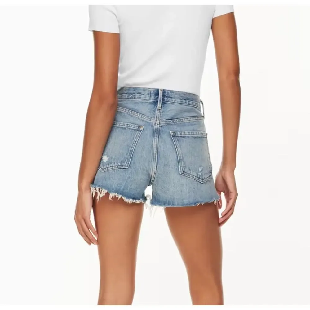 AGOLDE Jaden Surreal High-Rise Denim Cut Off Shorts Size 26